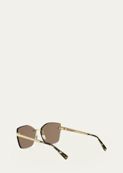 BVLGARITubogas 59mm Metal Square Sunglasses
