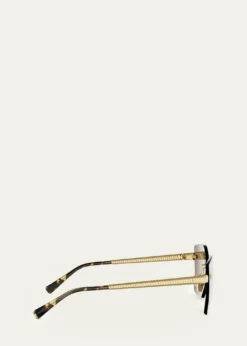 BVLGARITubogas 59mm Metal Square Sunglasses