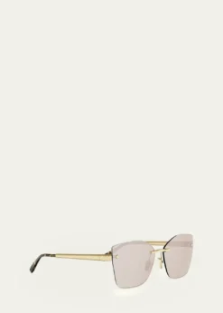 BVLGARITubogas 59mm Metal Square Sunglasses