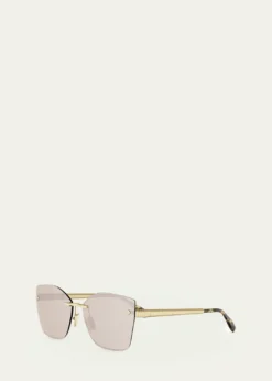 BVLGARITubogas 59mm Metal Square Sunglasses