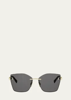 BVLGARITubogas Rimless Metal Square Sunglasses