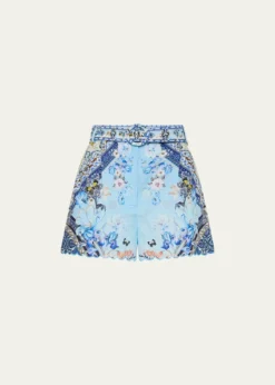 CamillaAl Manial Palace Memoirs Tuck-Front Shorts