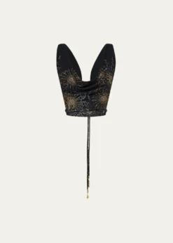 CamillaCall Me Cleopatra Cowl-Neck Jersey Top