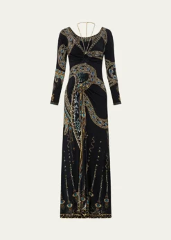 CamillaCall Me Cleopatra Ruched Jersey Chain Maxi Dress