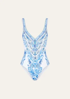 CamillaCeramic Panoramic V-Neck One-Piece Swimsuit