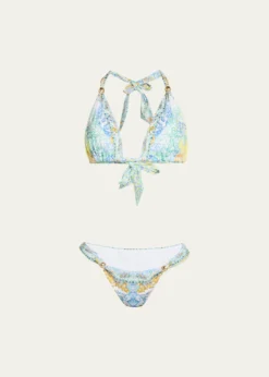 CamillaDial Up The Tiles Soft-Tie Two-Piece Swimsuit