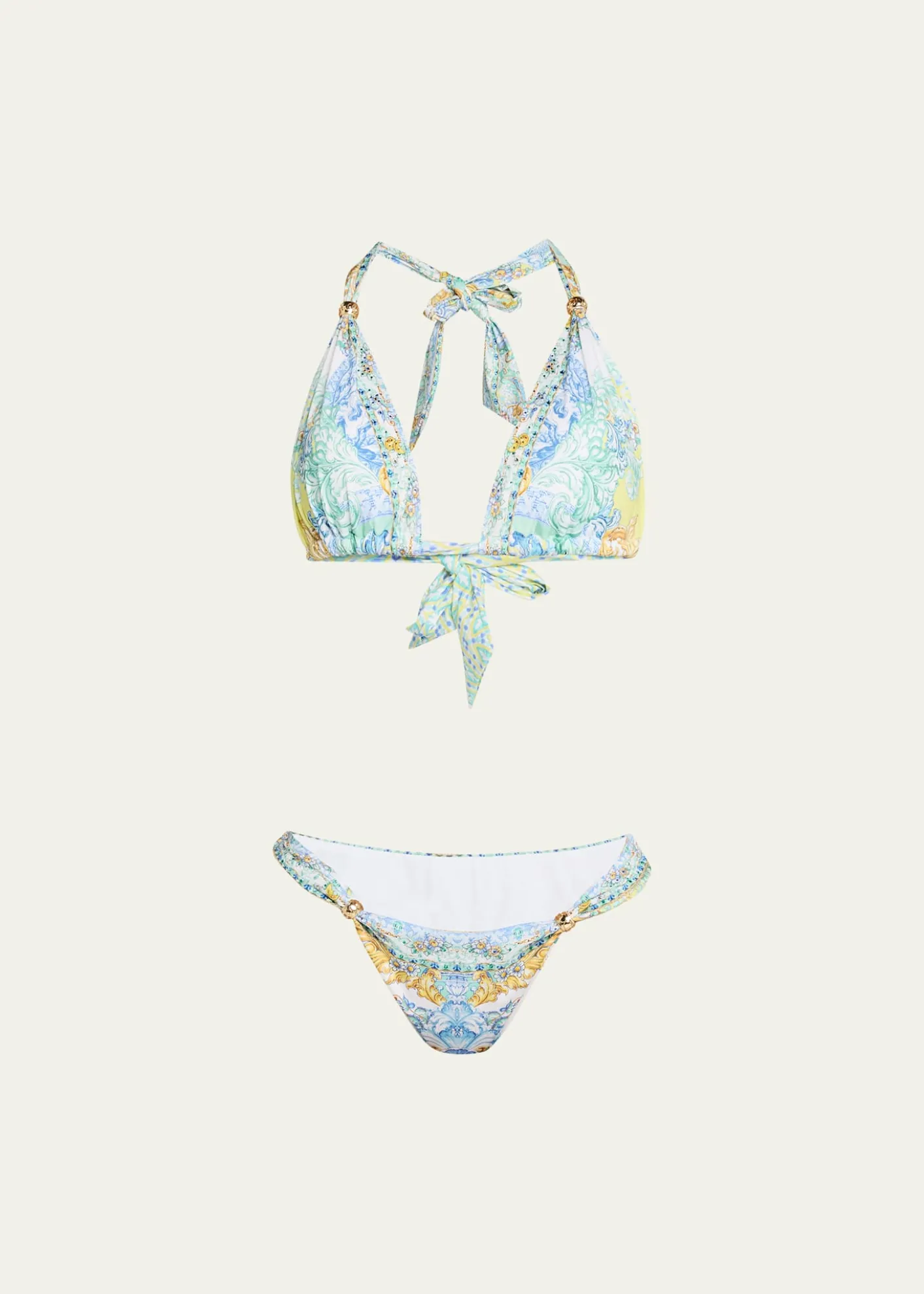 CamillaDial Up The Tiles Soft-Tie Two-Piece Swimsuit