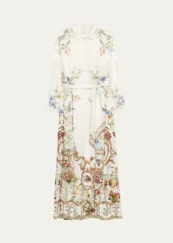 CamillaDressing Room Drama Printed Trench Shirtdress