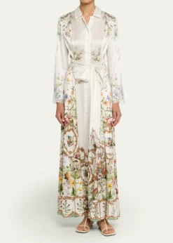 CamillaDressing Room Drama Printed Trench Shirtdress