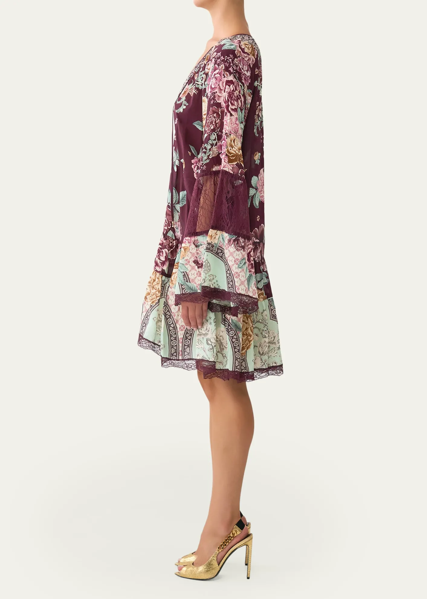 CamillaIf These Tiles Could Talk A-Line Gathered Panel Dress