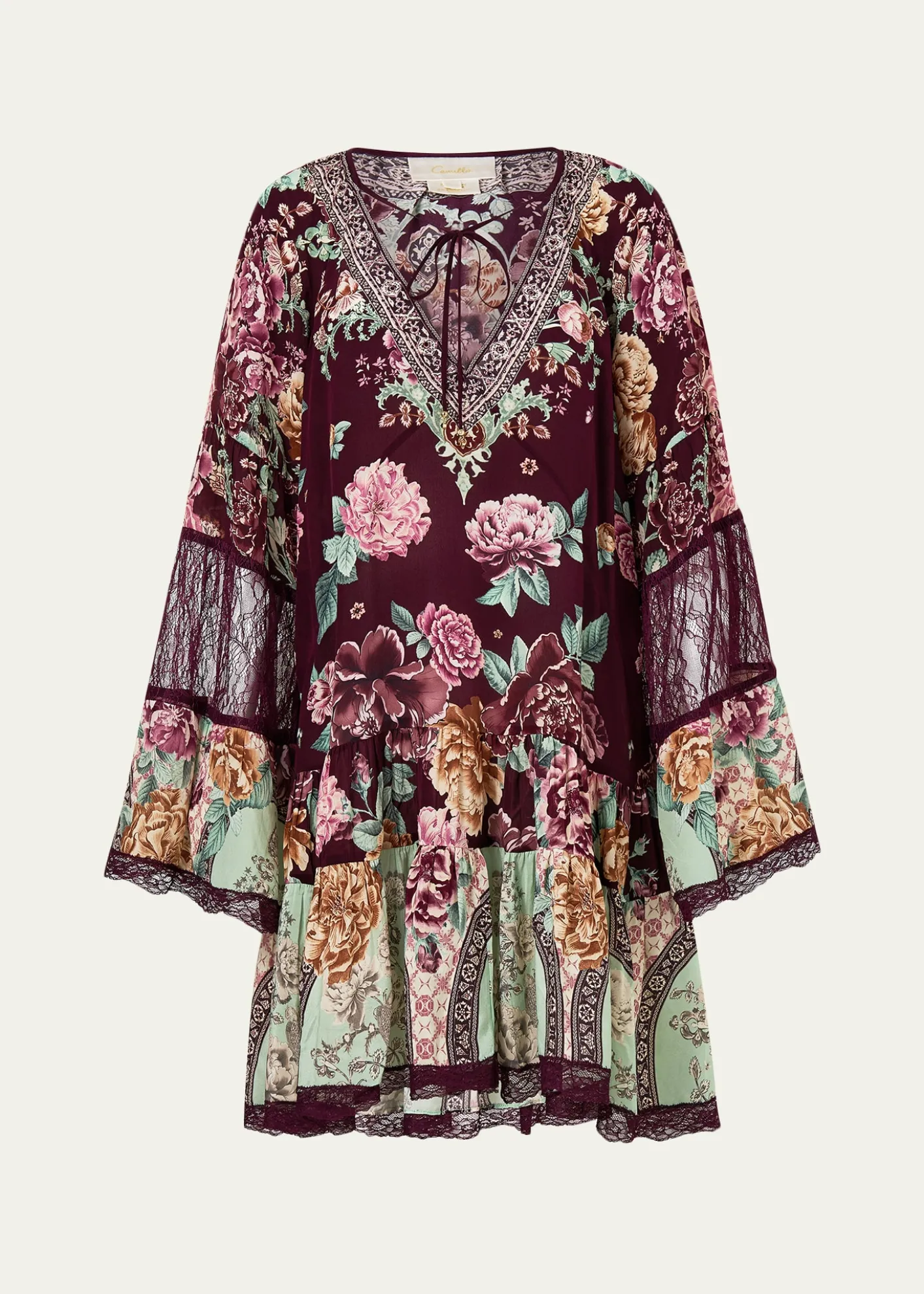 CamillaIf These Tiles Could Talk A-Line Gathered Panel Dress