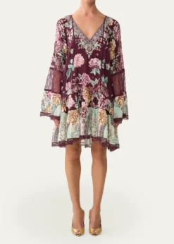 CamillaIf These Tiles Could Talk A-Line Gathered Panel Dress