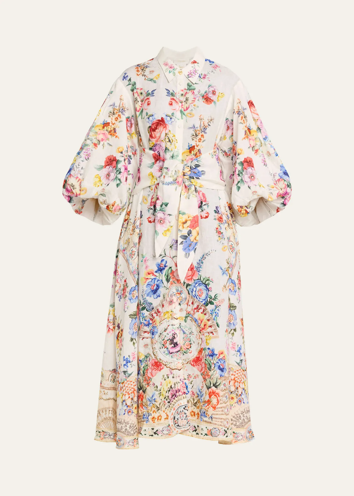 CamillaI Left My Heart in Granada Shirtdress with Bubble Sleeves