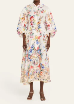 CamillaI Left My Heart in Granada Shirtdress with Bubble Sleeves