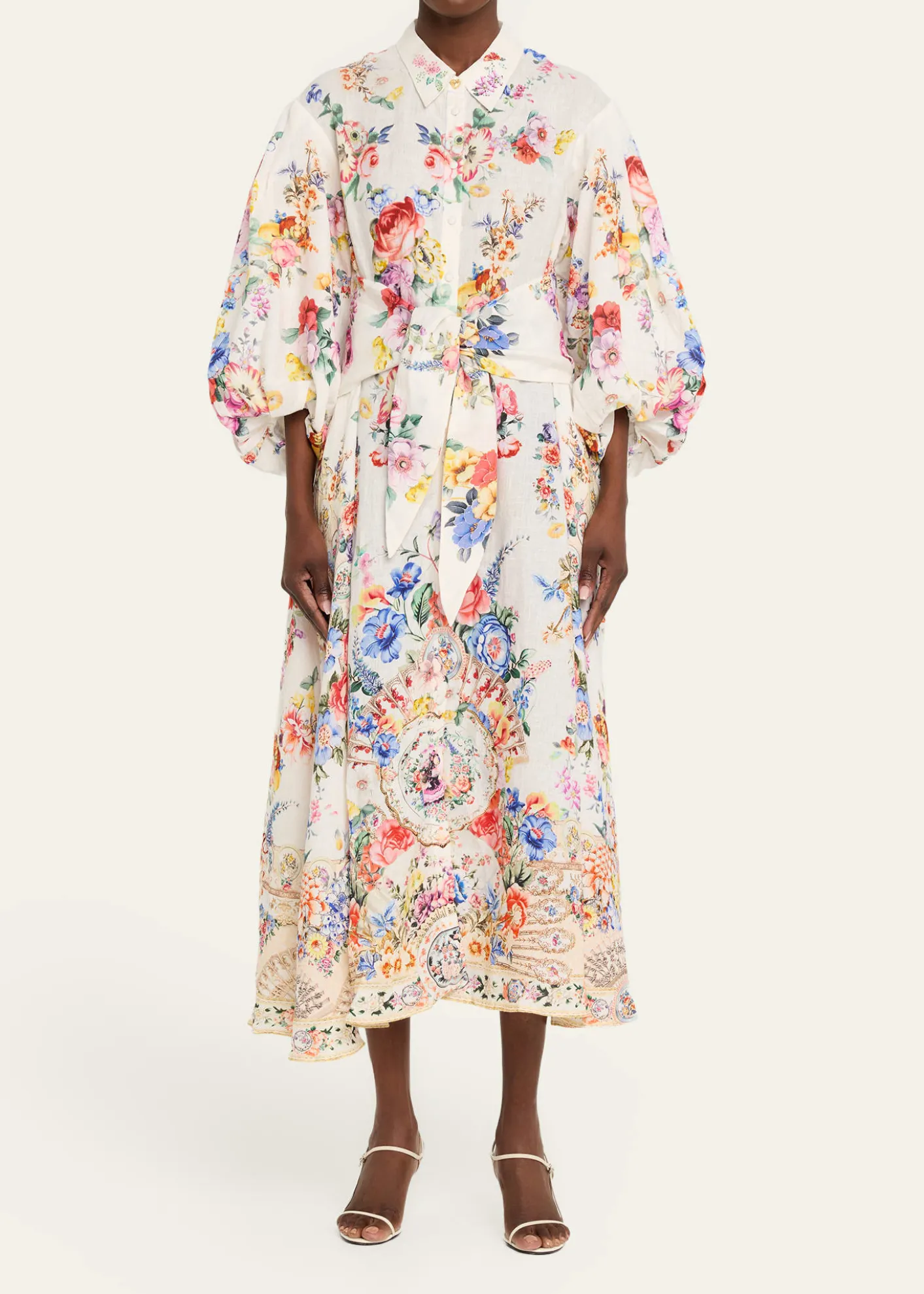 CamillaI Left My Heart in Granada Shirtdress with Bubble Sleeves