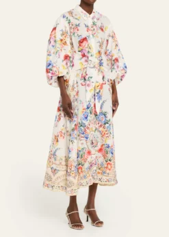 CamillaI Left My Heart in Granada Shirtdress with Bubble Sleeves