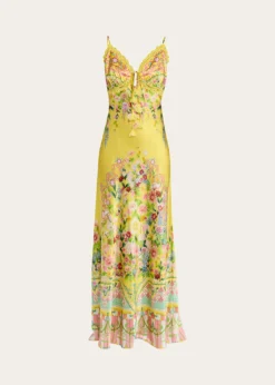 CamillaLady Limonada Bias Slip Dress with Lace Edge Detail
