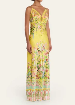 CamillaLady Limonada Bias Slip Dress with Lace Edge Detail