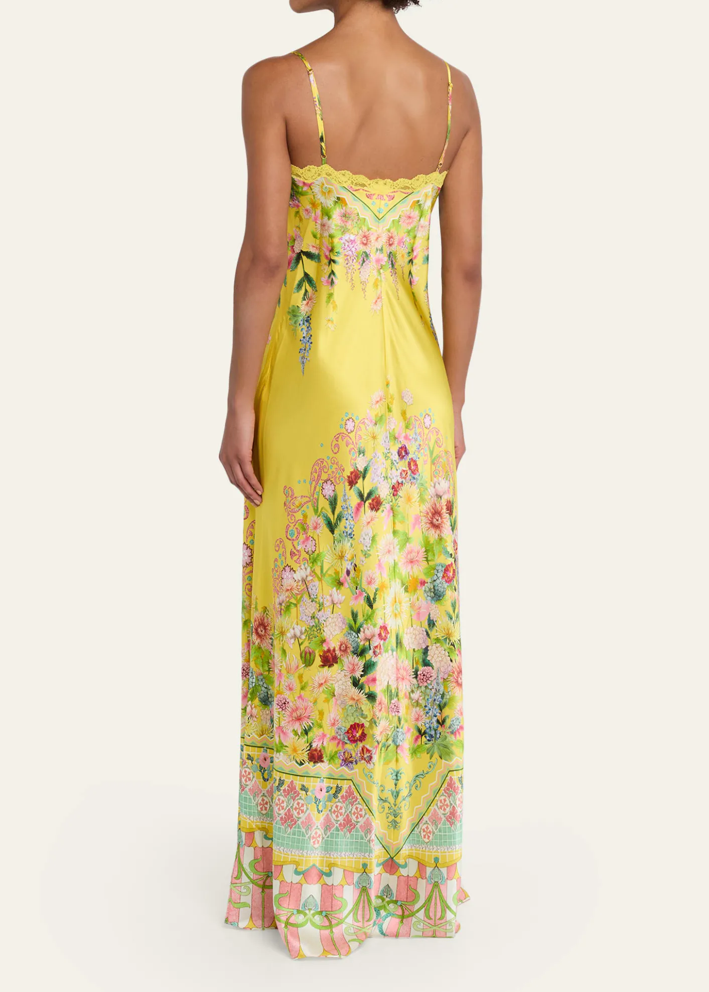 CamillaLady Limonada Bias Slip Dress with Lace Edge Detail
