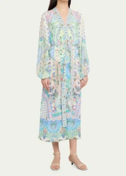 CamillaMidsummer Mosaics Blouson-Sleeve Layer