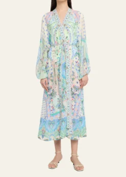 CamillaMidsummer Mosaics Blouson-Sleeve Layer