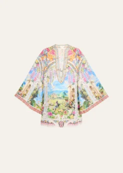 CamillaNavas Nouveau Deep V-Neck Short Kaftan