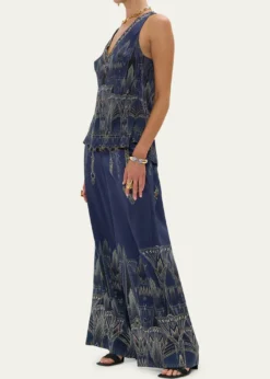 CamillaThe Egypt Effect V-Neck Top with Knot Back