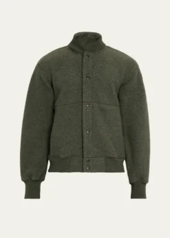 Canada GooseMen's Hudson Fleece Snap-Front Bomber Jacket