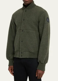 Canada GooseMen's Hudson Fleece Snap-Front Bomber Jacket