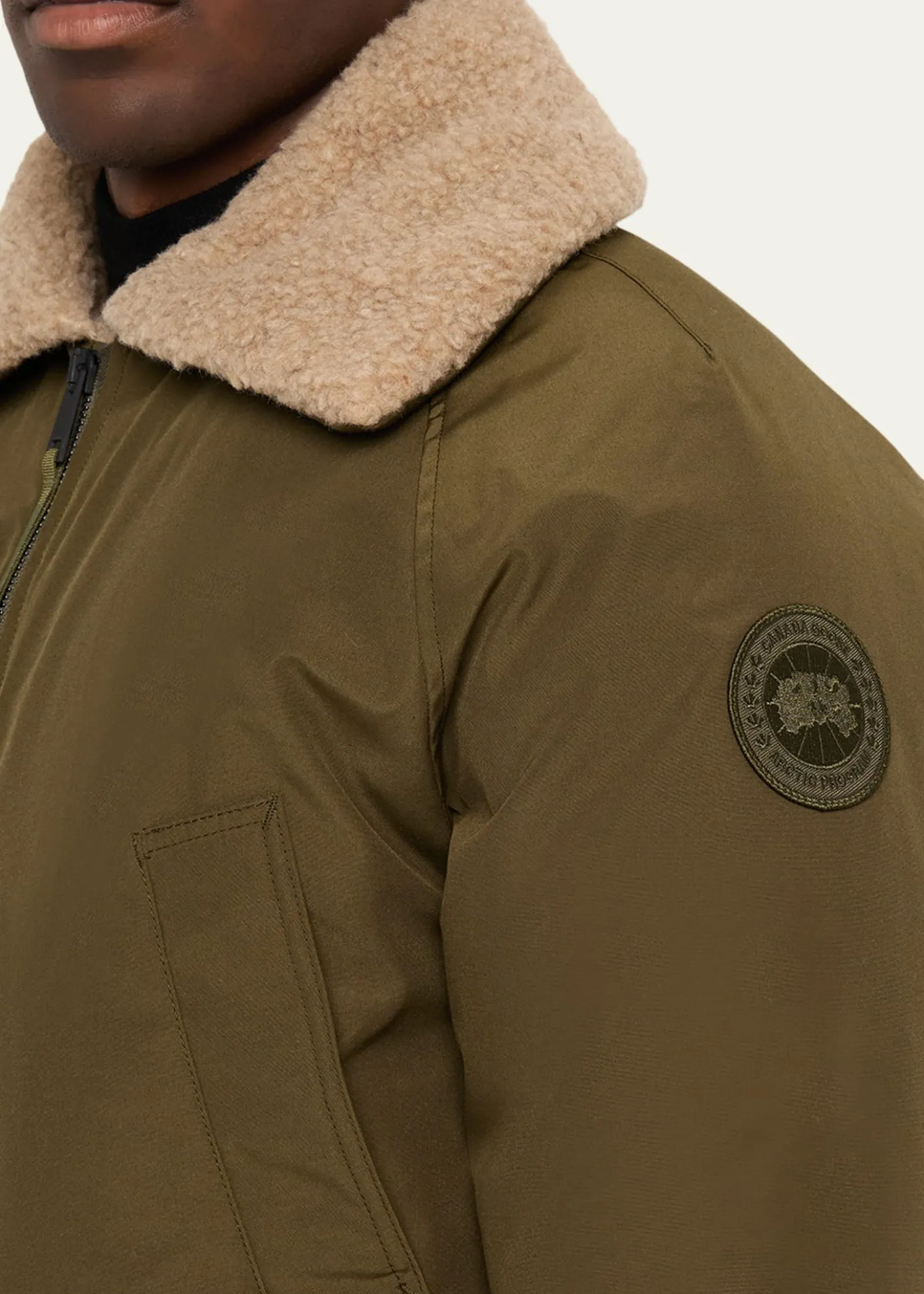 Canada GooseMen's Chilliwack Fleece-Collar Down Bomber Jacket