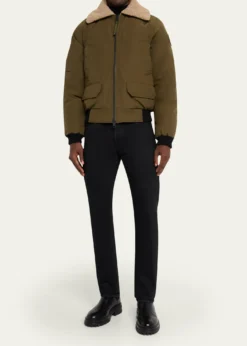 Canada GooseMen's Chilliwack Fleece-Collar Down Bomber Jacket