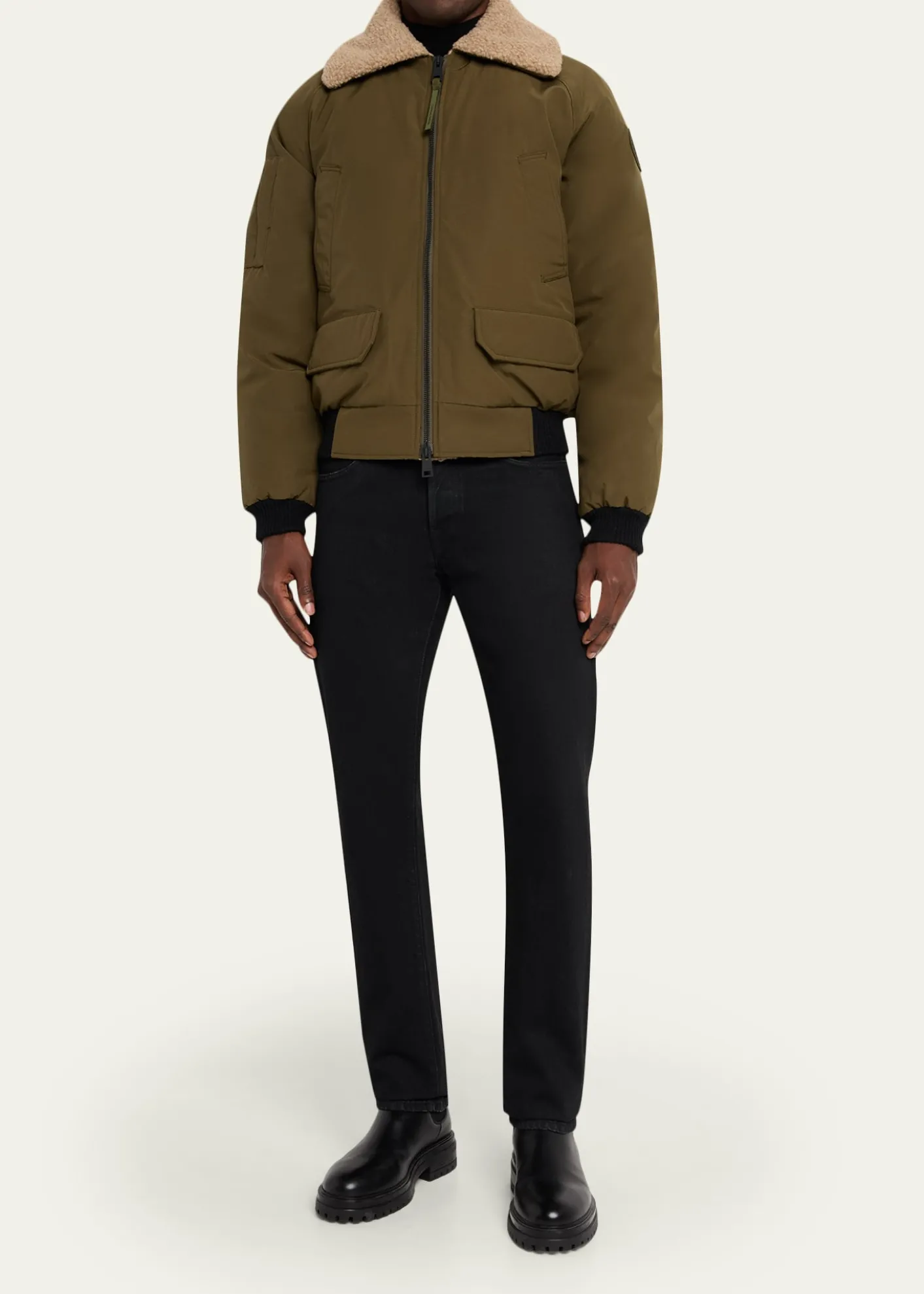 Canada GooseMen's Chilliwack Fleece-Collar Down Bomber Jacket