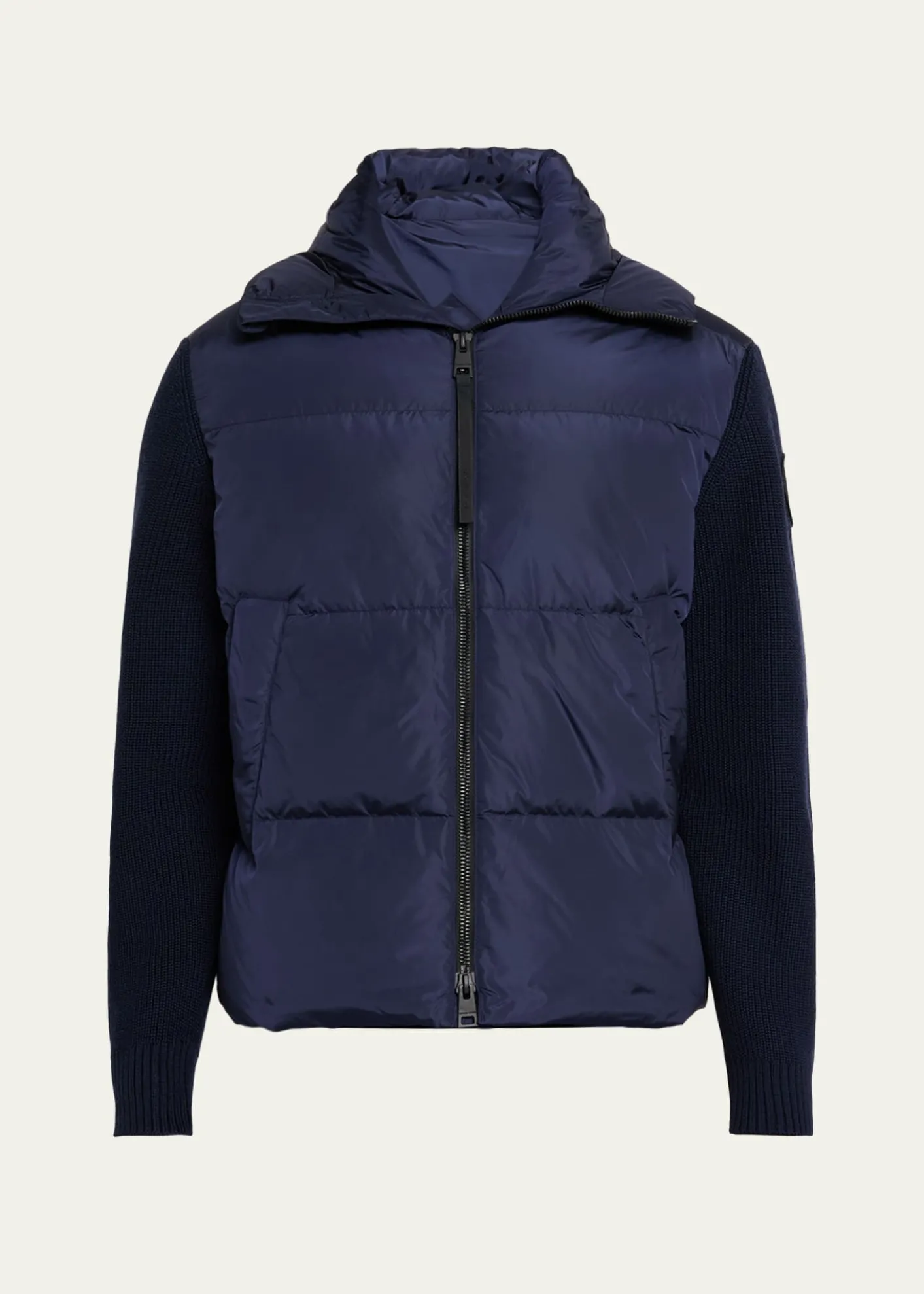 Canada GooseMen's HyBridge® Wool-Knit Nylon Down Hooded Jacket