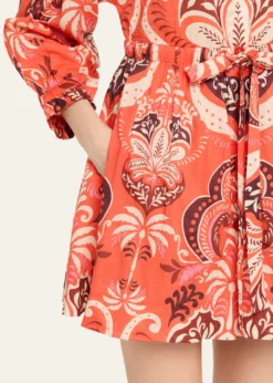 Cara CaraBeatrice Printed Mini Shirtdress