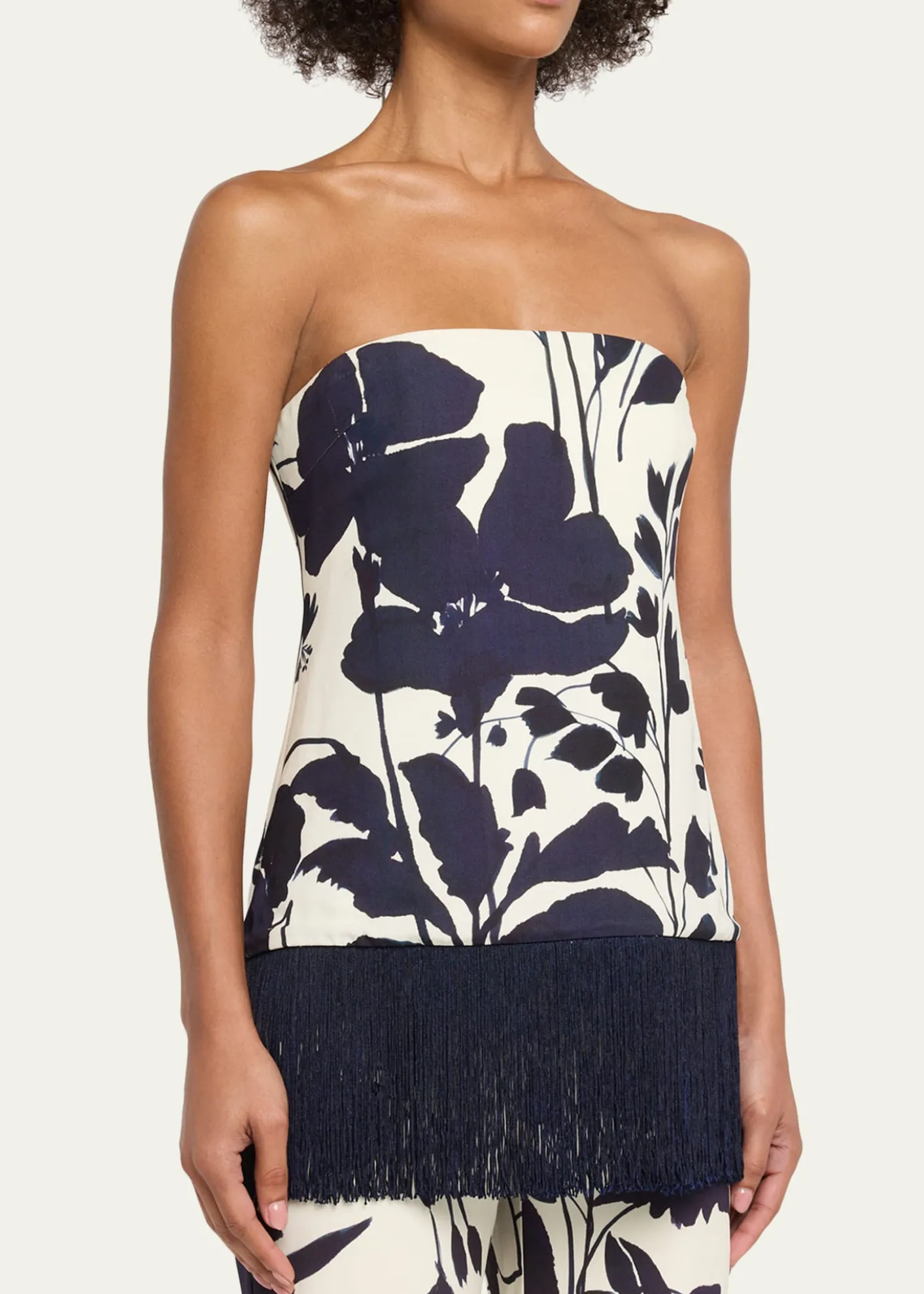 Cara CaraBenita Strapless Fringe Top