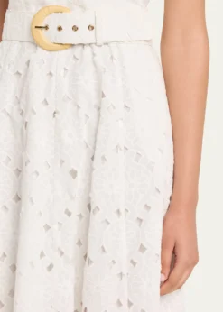 Cara CaraCalypso Embroidered A-Line Midi Dress