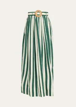 Cara CaraGreenfield Belted Cotton Maxi Skirt