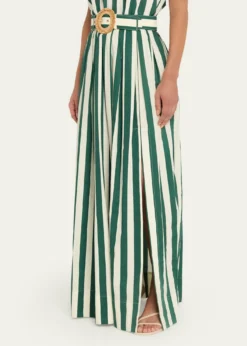 Cara CaraGreenfield Belted Cotton Maxi Skirt