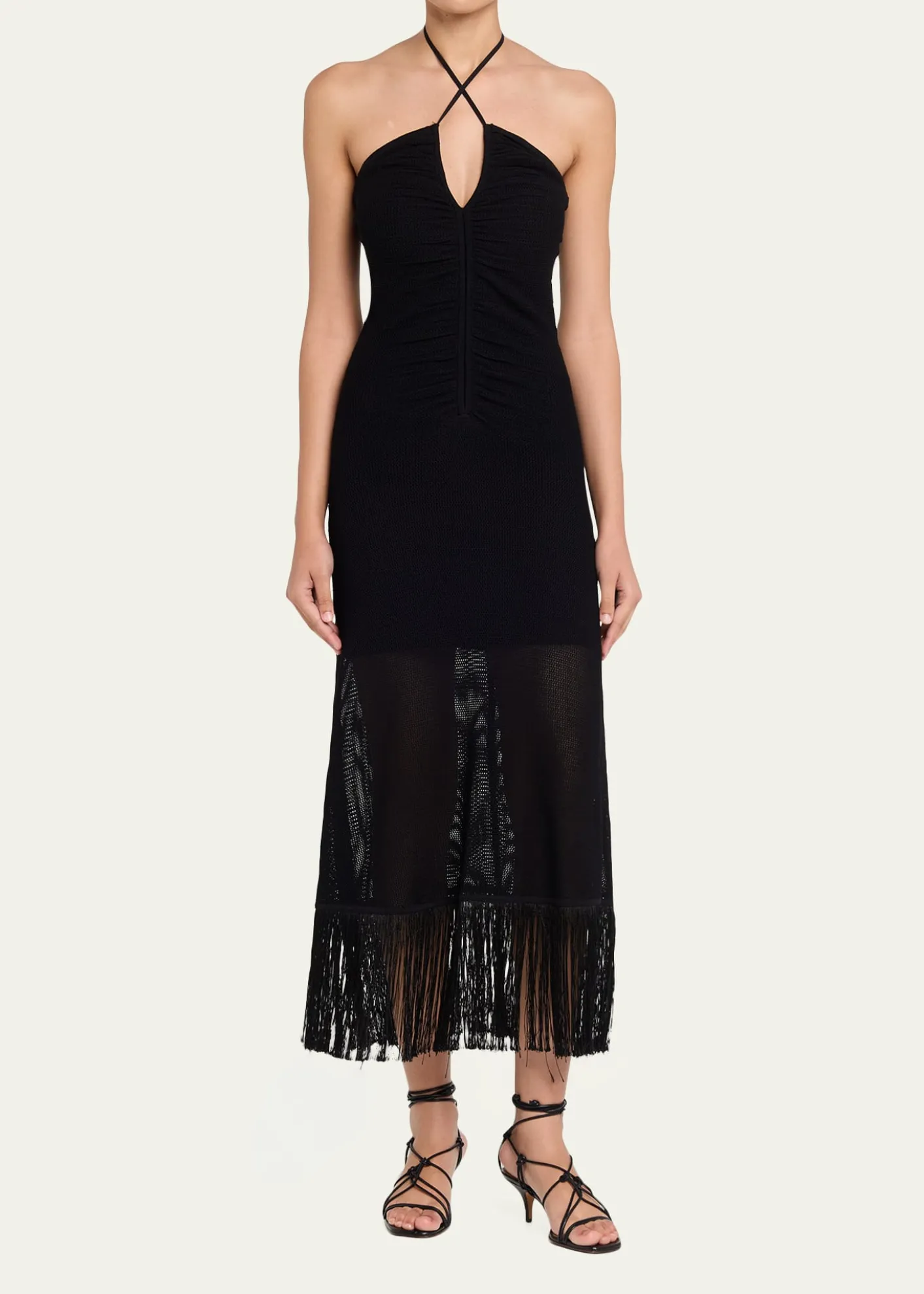 Cara CaraHawthorn Fringe Halter Dress