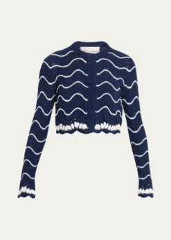 Cara CaraLouise Shrunken Cotton Crochet Cardigan