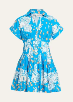 Cara CaraNash Printed Button-Front Mini Dress