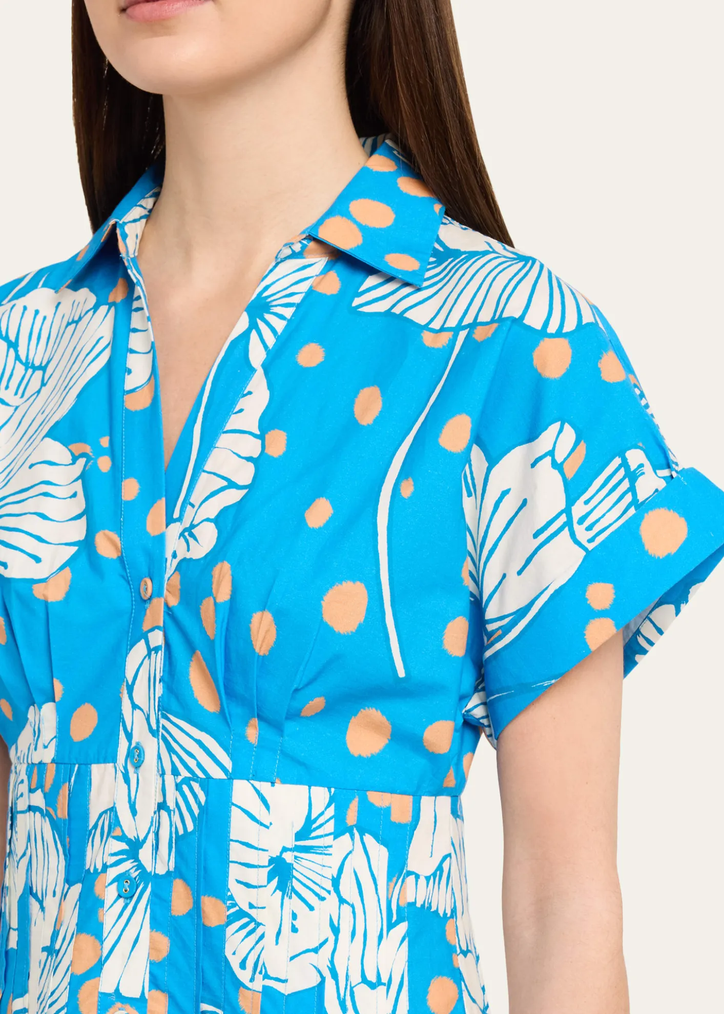 Cara CaraNash Printed Button-Front Mini Dress