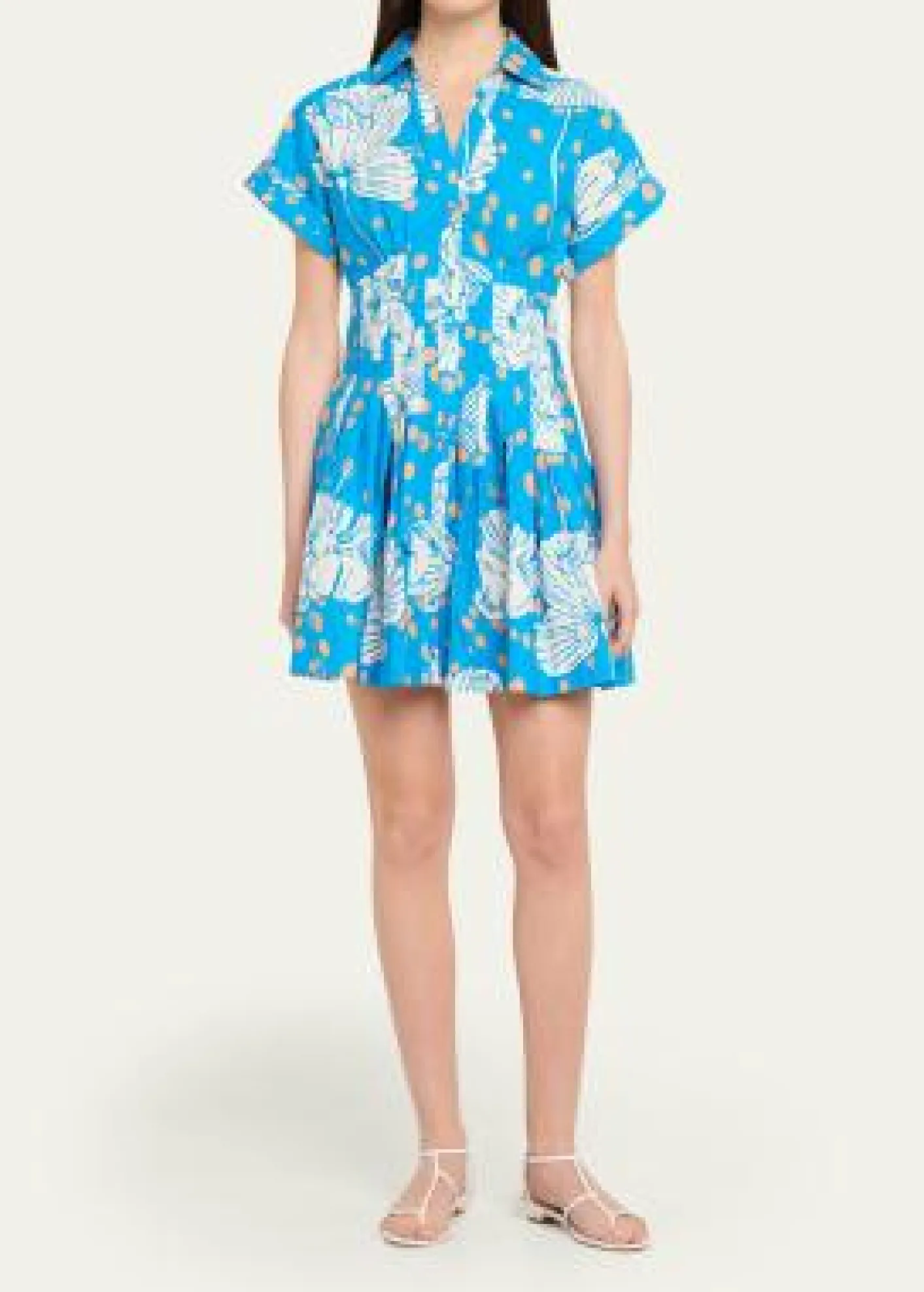Cara CaraNash Printed Button-Front Mini Dress