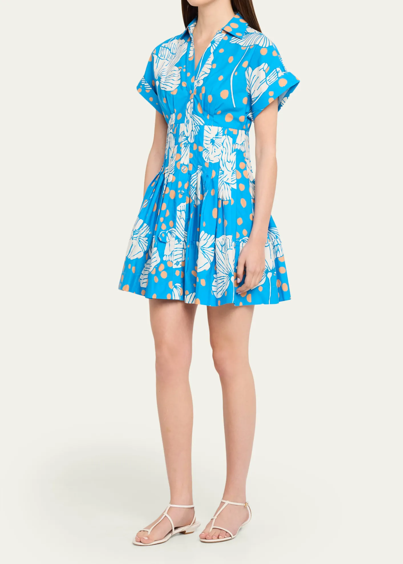 Cara CaraNash Printed Button-Front Mini Dress