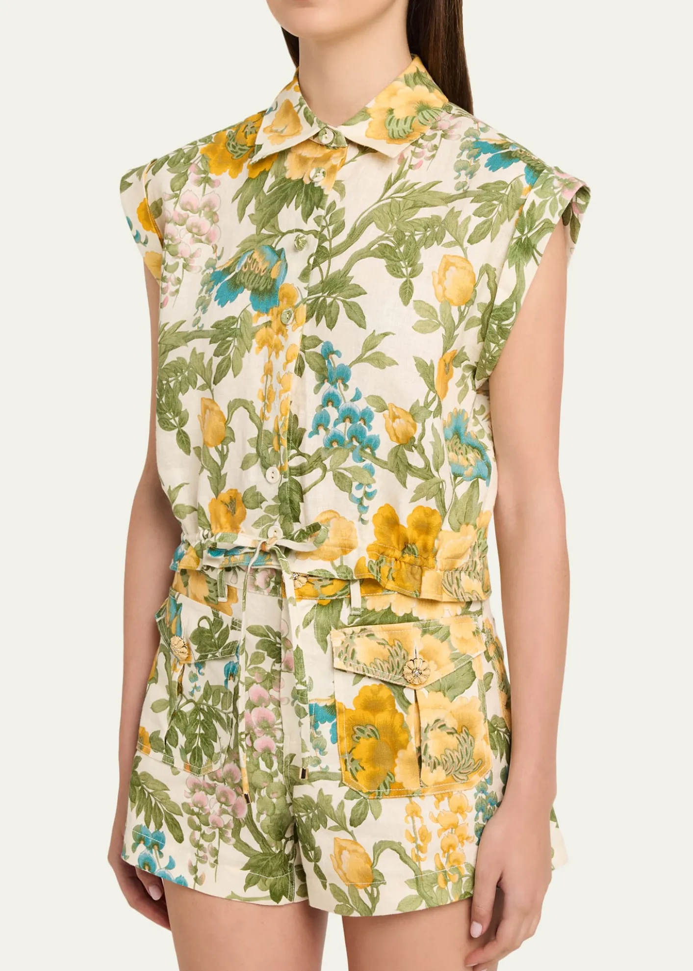 Cara CaraOctavia Floral Linen Top