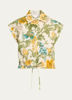 Cara CaraOctavia Floral Linen Top