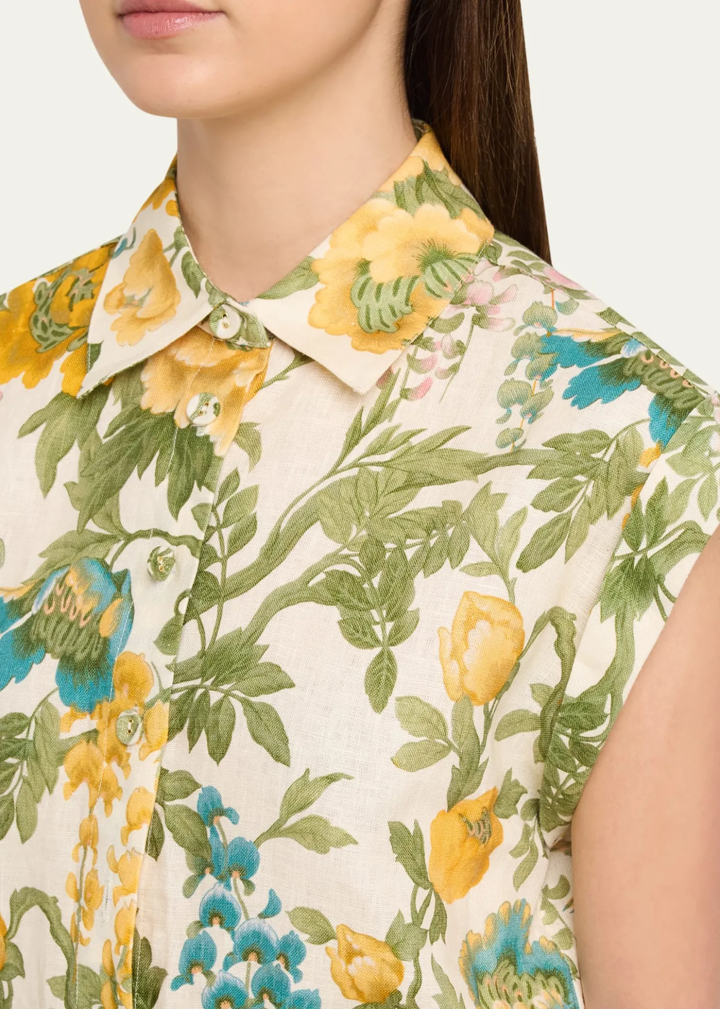 Cara CaraOctavia Floral Linen Top