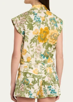 Cara CaraOctavia Floral Linen Top