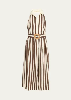 Cara CaraQuentin Belted Halter Midi Dress