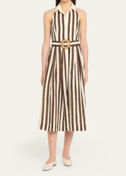 Cara CaraQuentin Belted Halter Midi Dress